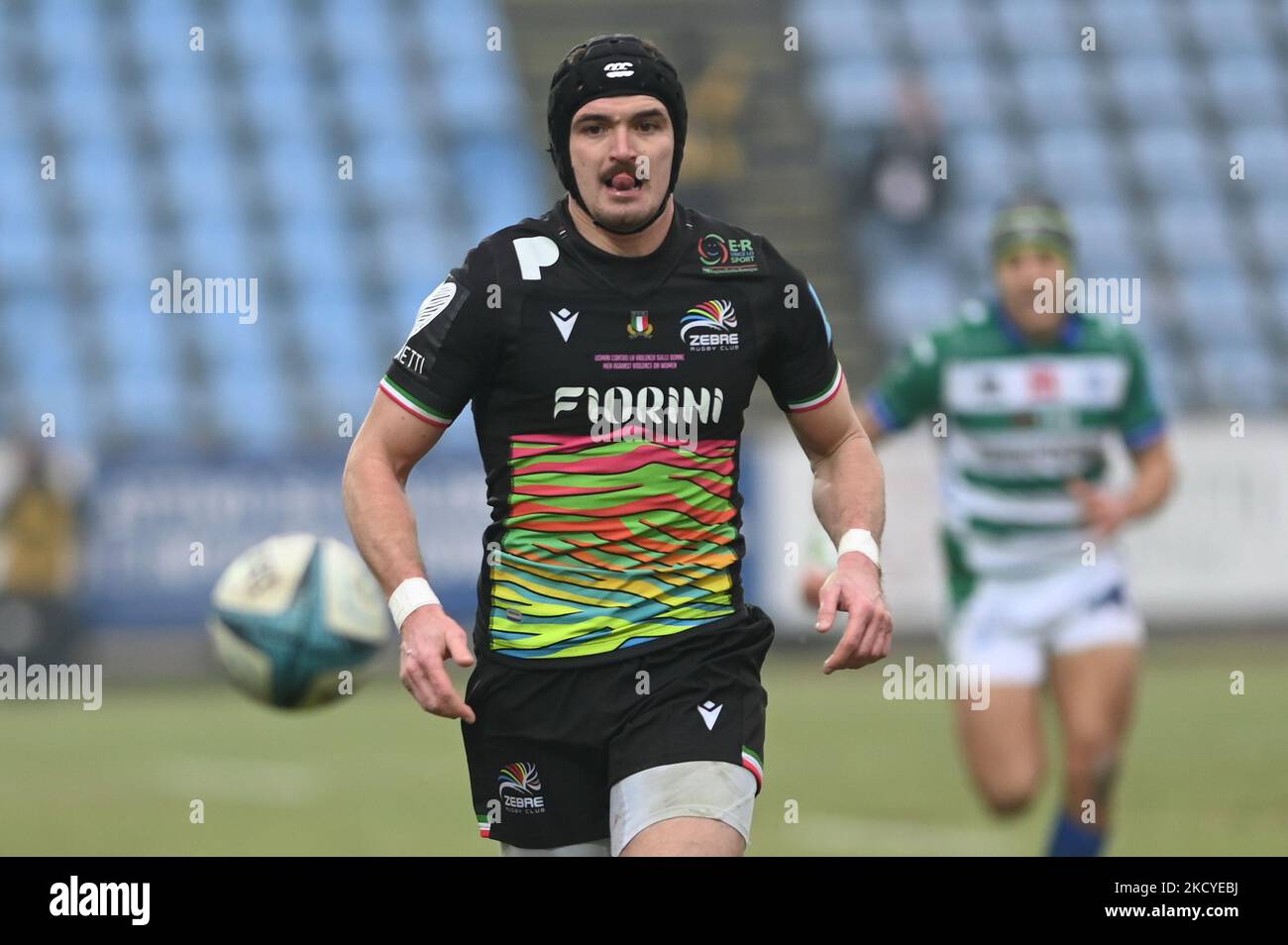 carlo canna (zebre) durante la partita del Campionato Unito di rugby Zebre Rugby Club vs Benetton Rugby il 24 dicembre 2021 allo stadio Sergio Lanfranchi di Parma (Photo by Alessio Tarpini/LiveMedia/NurPhoto) Foto Stock