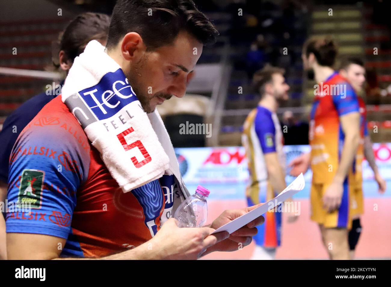 Santiago Orduna vero Volley Monza. Durante il Volley Campionato Italiano Serie A Men Superleague Campionato Prisma Taranto vs Volley vero Monza il 05 gennaio 2022 al PalaMazzola di Taranto (Foto di Giuseppe leva/LiveMedia/NurPhoto) Foto Stock