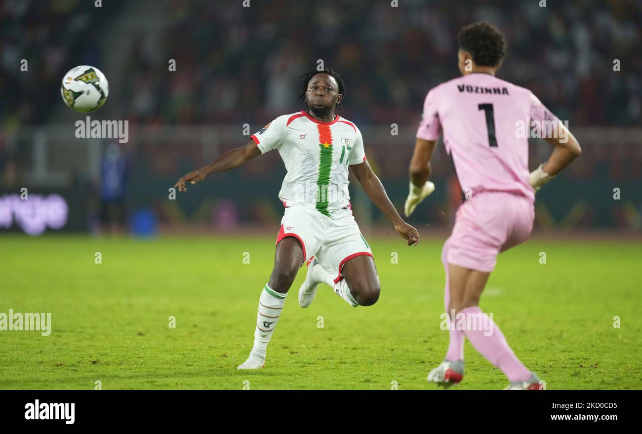 Zakaria Sanogo del Burkina Faso durante il Burkina Faso contro Cap Verde, Coppa delle Nazioni africane, allo Stadio di Olembe il 13 gennaio 2022. (Foto di Ulrik Pedersen/NurPhoto) Foto Stock