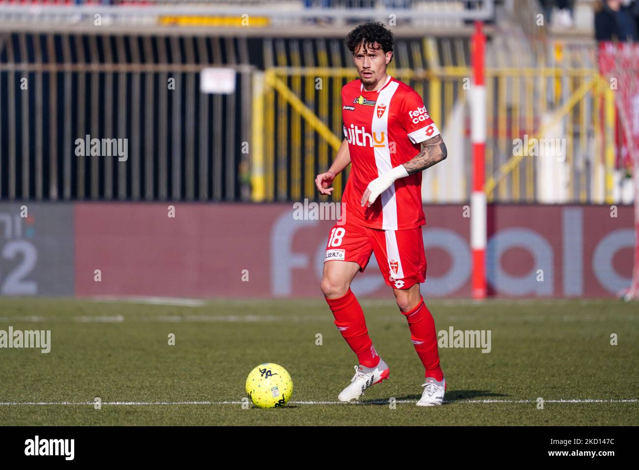 Davide Bettella (AC Monza) durante la partita di calcio italiana Serie B AC Monza vs Reggina 1914 il 22 gennaio 2022 allo Stadio Brianteo di Monza (MB) (Foto di Luca Rossini/LiveMedia/NurPhoto) Foto Stock