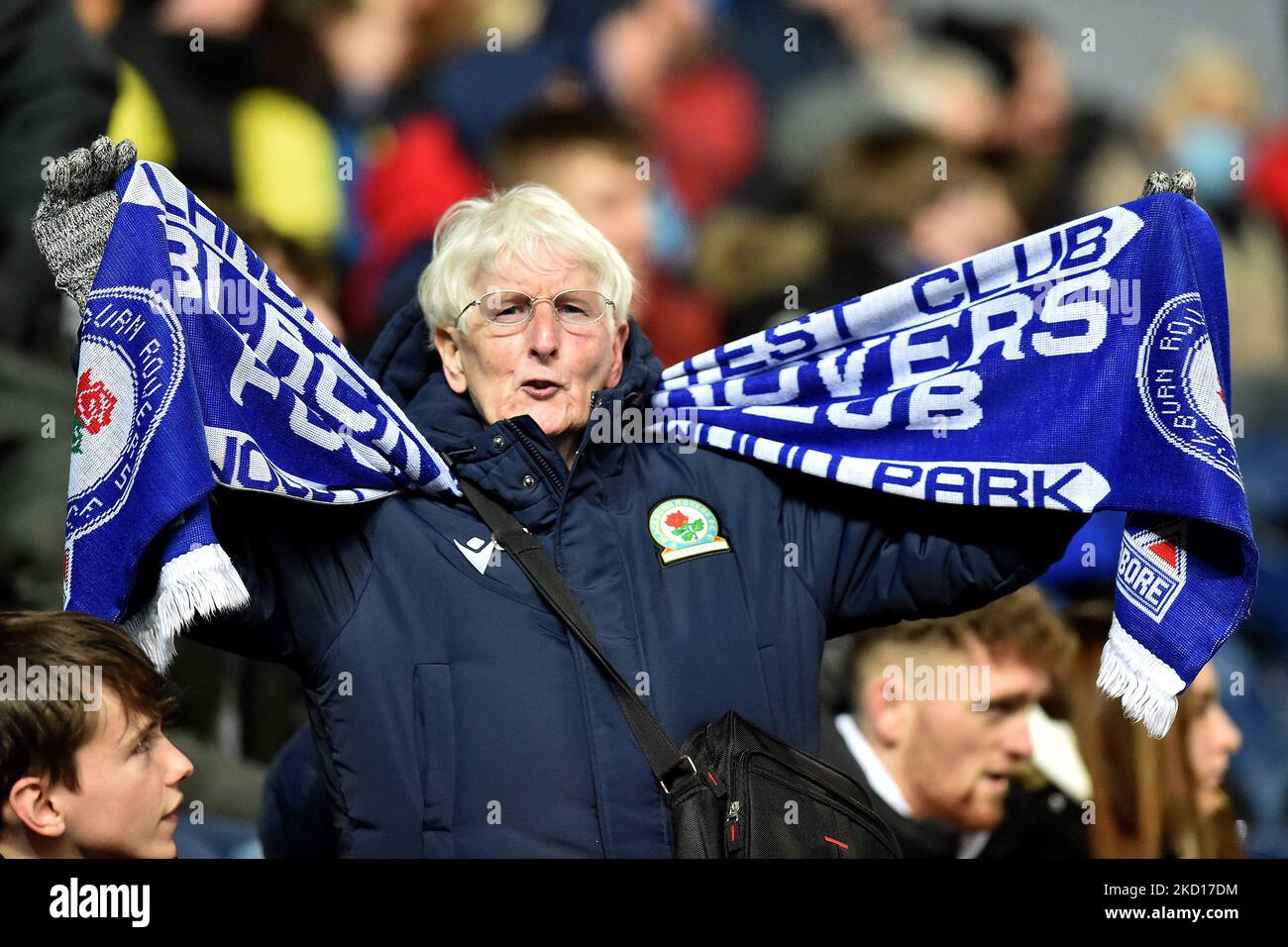 BLACKBURN, REGNO UNITO. GEN 24th i fan di Blackburn Rovers prima della partita del Campionato Sky Bet tra Blackburn Rovers e Middlesbrough a Ewood Park, Blackburn lunedì 24th gennaio 2022.(Photo by Eddie Garvey/MI News/NurPhoto) Foto Stock