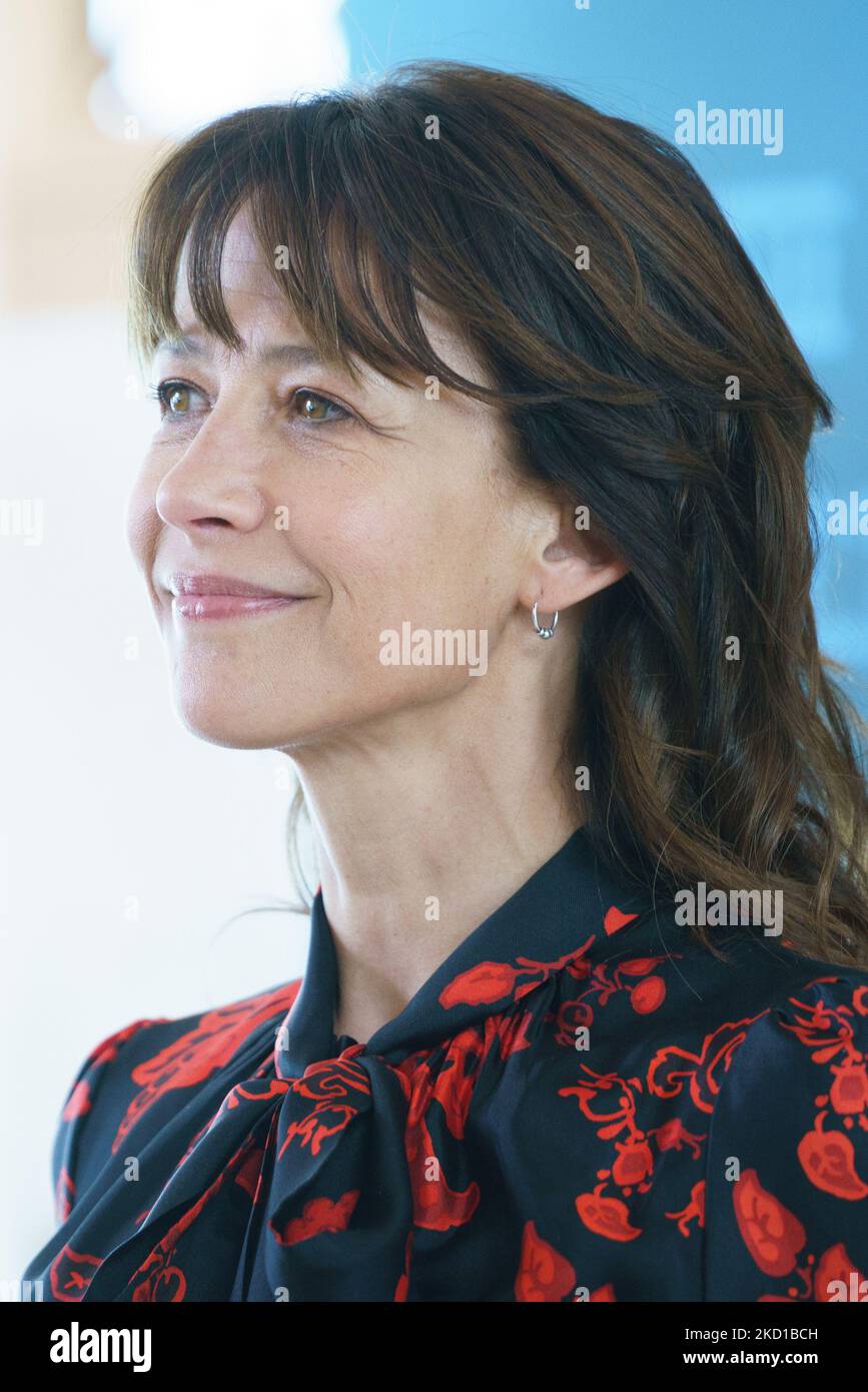 L'attrice francese Sophie Marceau partecipa alla presentazione del film 'Todo ha ido bien', presso l'Hotel Barcelo Torre de Madrid il 27 gennaio 2022 a Madrid, Spagna. (Foto di Oscar Gonzalez/NurPhoto) Foto Stock