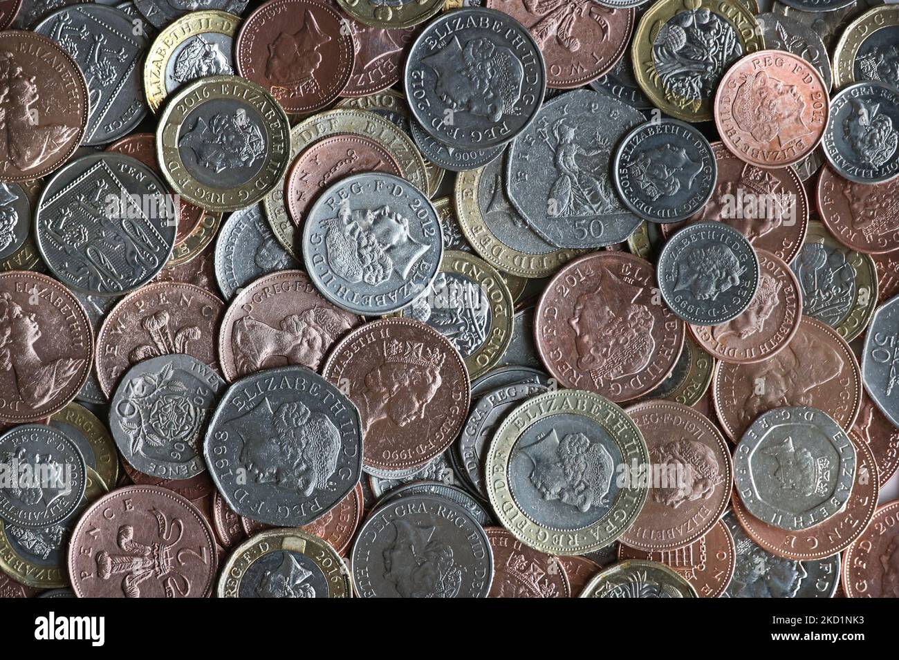 Vecchi soldi - tela di moneta Foto Stock