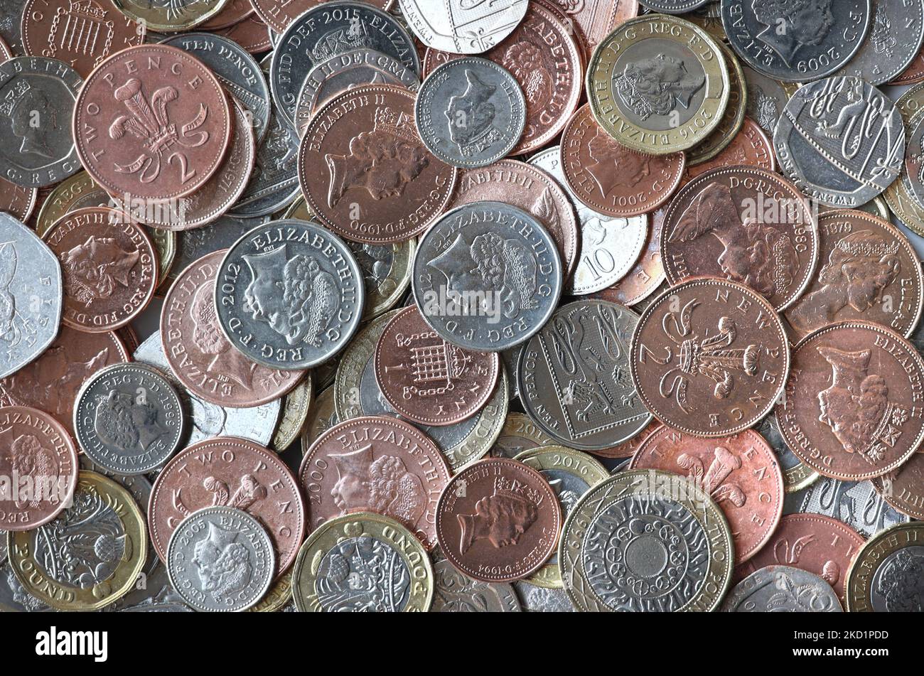 Vecchi soldi - tela di moneta Foto Stock