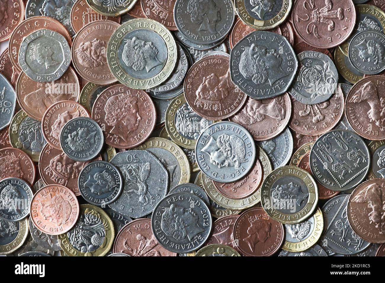 Vecchi soldi - tela di moneta Foto Stock