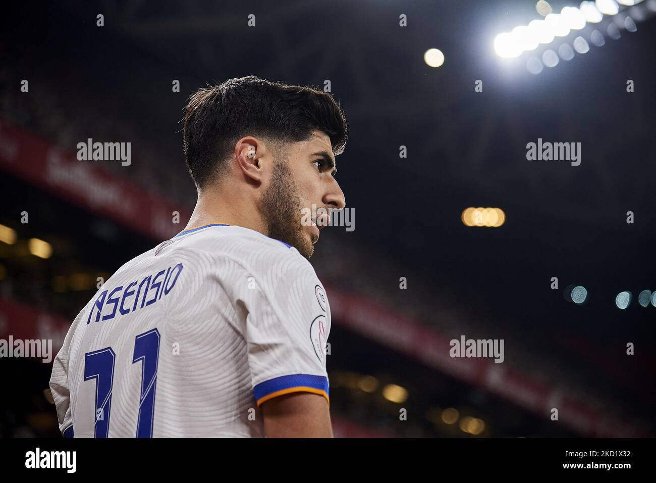 Marco Asensio del Real Madrid durante la finale del quartiere della Copa del Rey tra Athletic Club e il Real Madrid all'Estadio de San Mames il 3 febbraio 2022 a Bilbao, Spagna. (Foto di Jose Breton/Pics Action/NurPhoto) Foto Stock