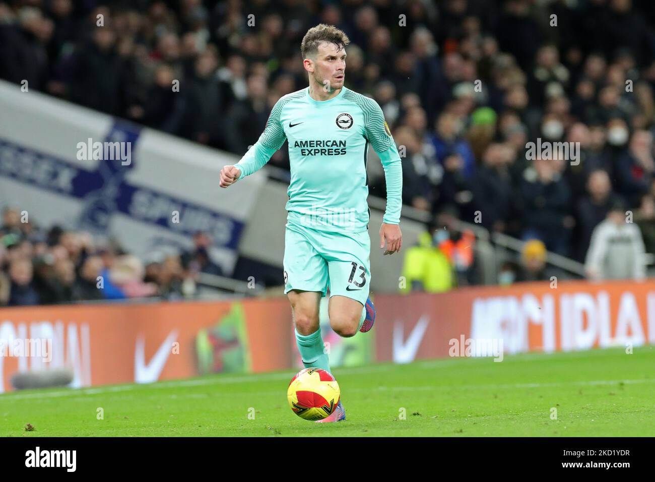 Pascal Gross, centrocampista di Brighton, in azione durante la partita della fa Cup tra Tottenham Hotspur e Brighton e Hove Albion allo stadio Tottenham Hotspur, Londra, sabato 5th febbraio 2022. (Foto di Jon Bromley/MI News/NurPhoto) Foto Stock