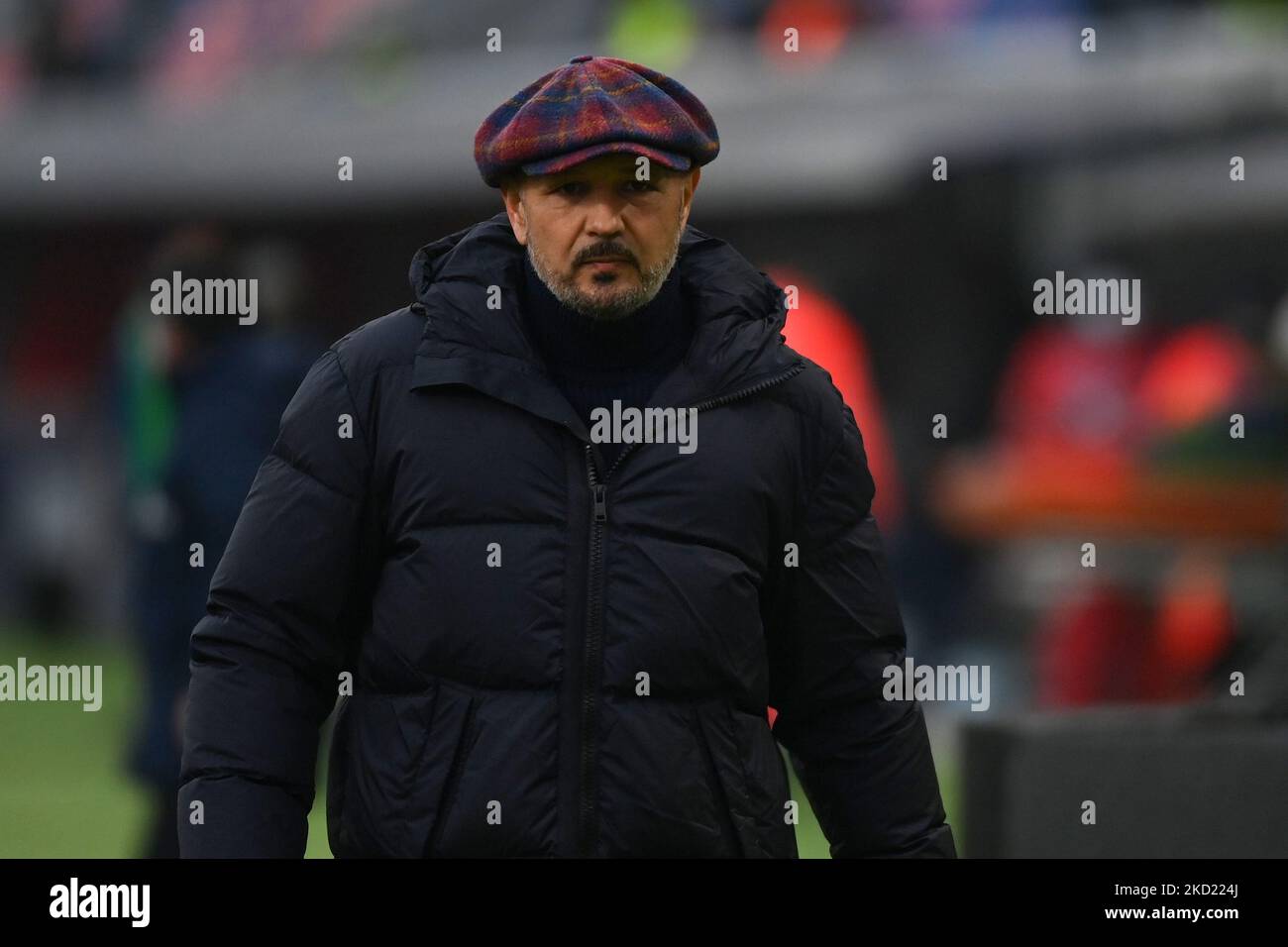 Sinisa Mihajlovic (Bologna FC) in occasione della serie calcistica italiana Una partita Bologna FC vs Empoli FC il 06 febbraio 2022 allo stadio Renato Dall'Ara di Bologna (Photo by Gianluca Ricci/LiveMedia/NurPhoto) Foto Stock