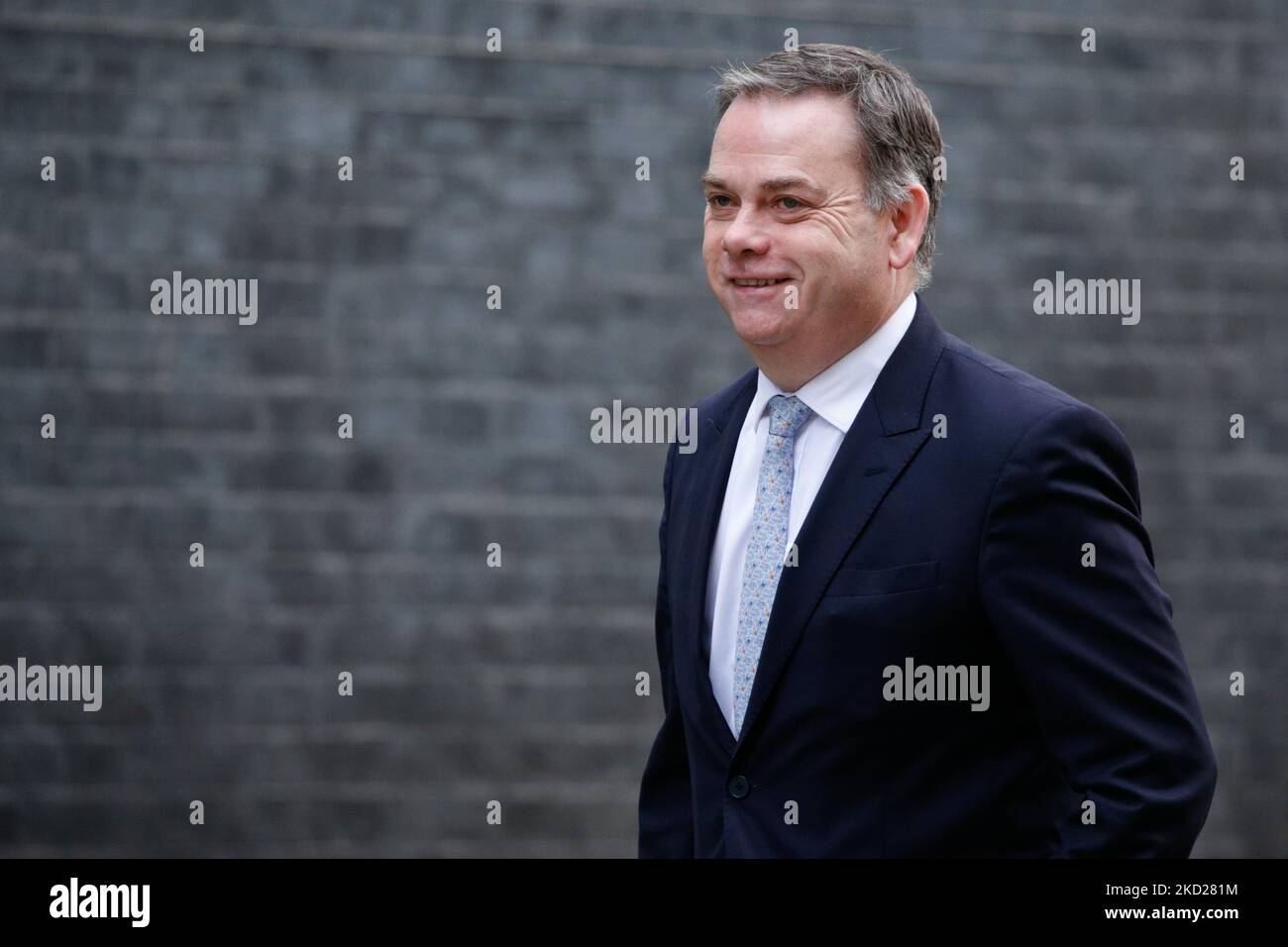 Ministro britannico senza Portfolio Nigel Adams, deputato del Partito conservatore per Selby e Ainsty, cammina su Downing Street a Londra, Inghilterra, il 9 febbraio 2022. (Foto di David Cliff/NurPhoto) Foto Stock