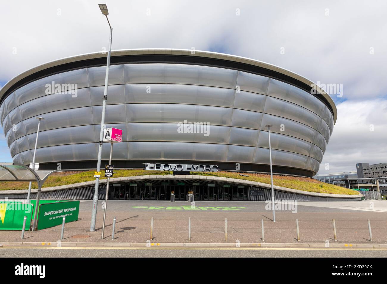 L'arena al coperto Ovo Hydro scottish a Glasgow, nel campus scozzese degli eventi, Glasgow, Scozia, Regno Unito, estate 2022 Foto Stock