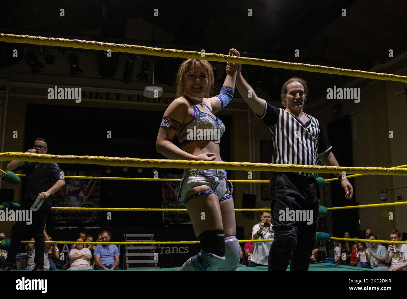 Maya Yukihi vs Sara León, RCW Wrestling Combat at Barcelona, 22.10.2022 Foto Stock