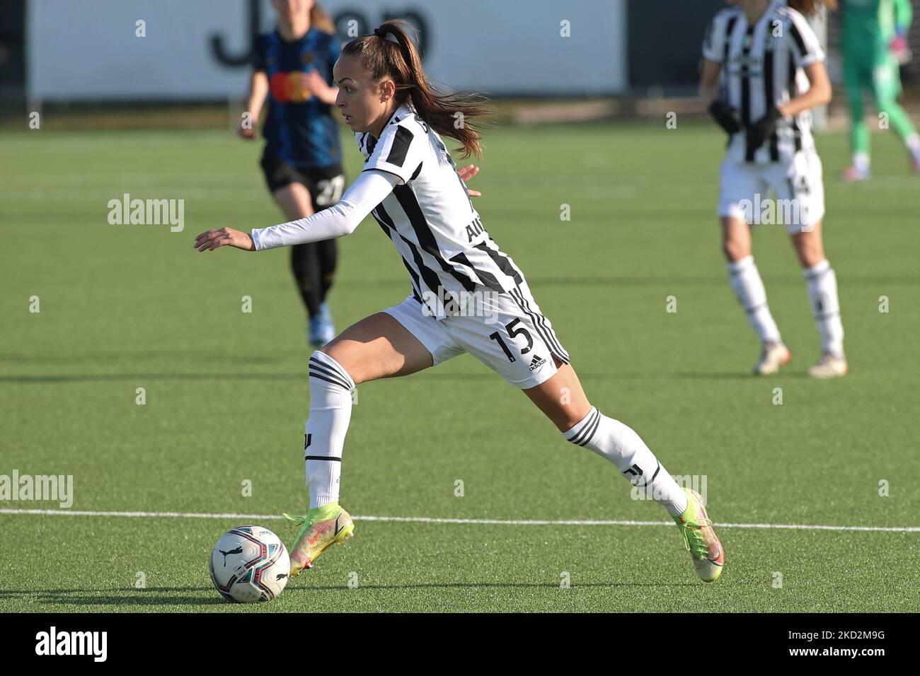 Julia Grosso (Juventus Women) durante la partita di calcio italiana Coppa Italia Femminile FC Juventus vs Inter - FC Internazionale il 13 febbraio 2022 presso il Juventus Training Center di Torino (Photo by Claudio Benedetto/LiveMedia/NurPhoto) Foto Stock