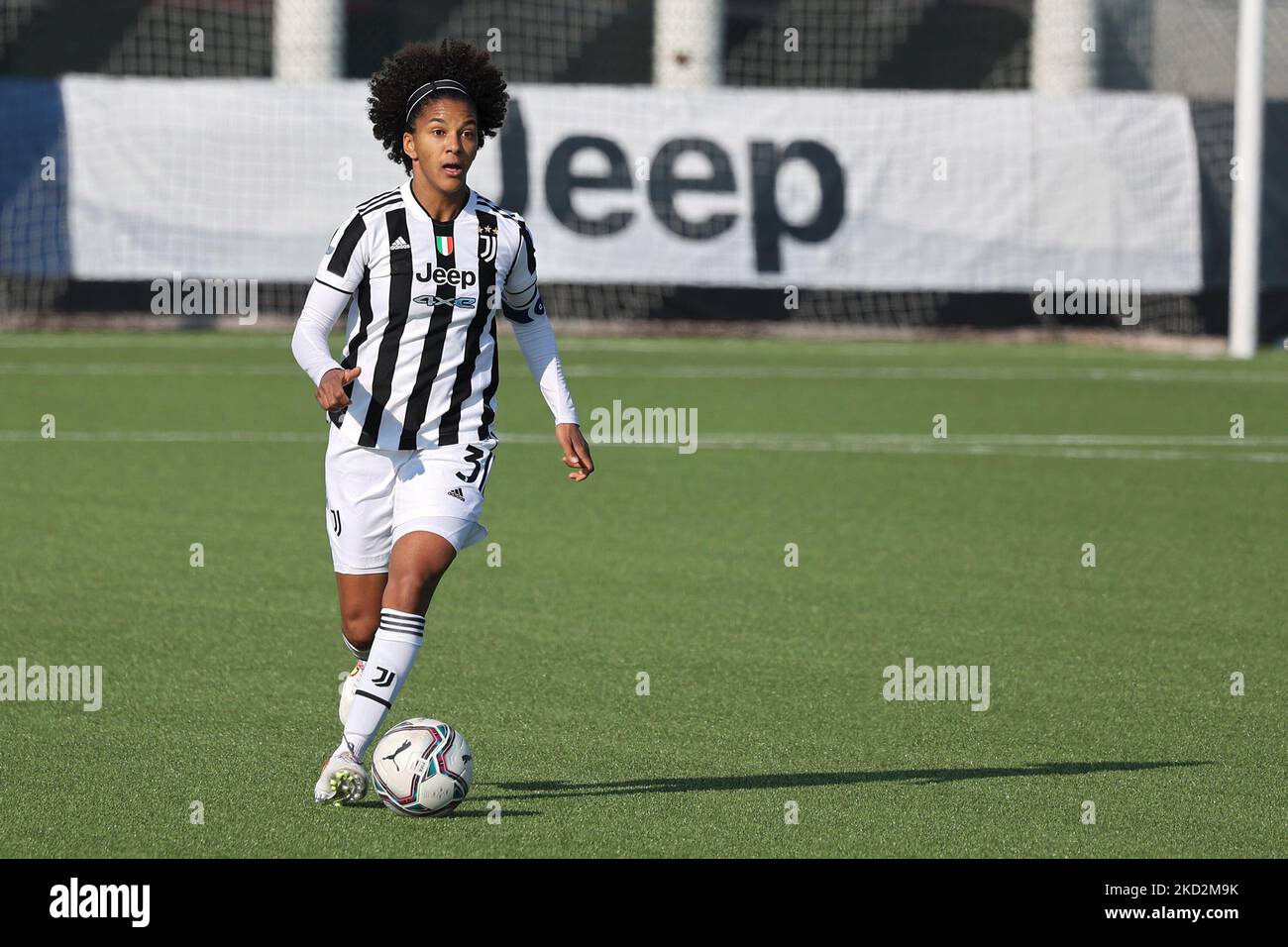 Sara Gama (Juventus Women) durante la partita di calcio italiana Coppa Italia Femminile FC Juventus vs Inter - FC Internazionale il 13 febbraio 2022 presso il Juventus Training Center di Torino (Photo by Claudio Benedetto/LiveMedia/NurPhoto) Foto Stock