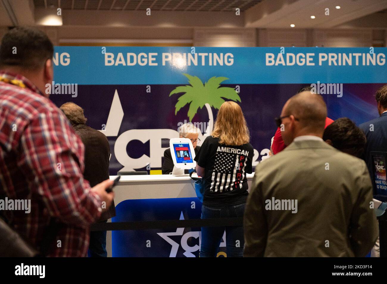 Il Confernce di azione politica conservatrice a Orlando, Florida, si riunisce per il primo giorno del suo incontro annuale, il 24 febbraio 2022. (Foto di Zach Roberts/NurPhoto) Foto Stock