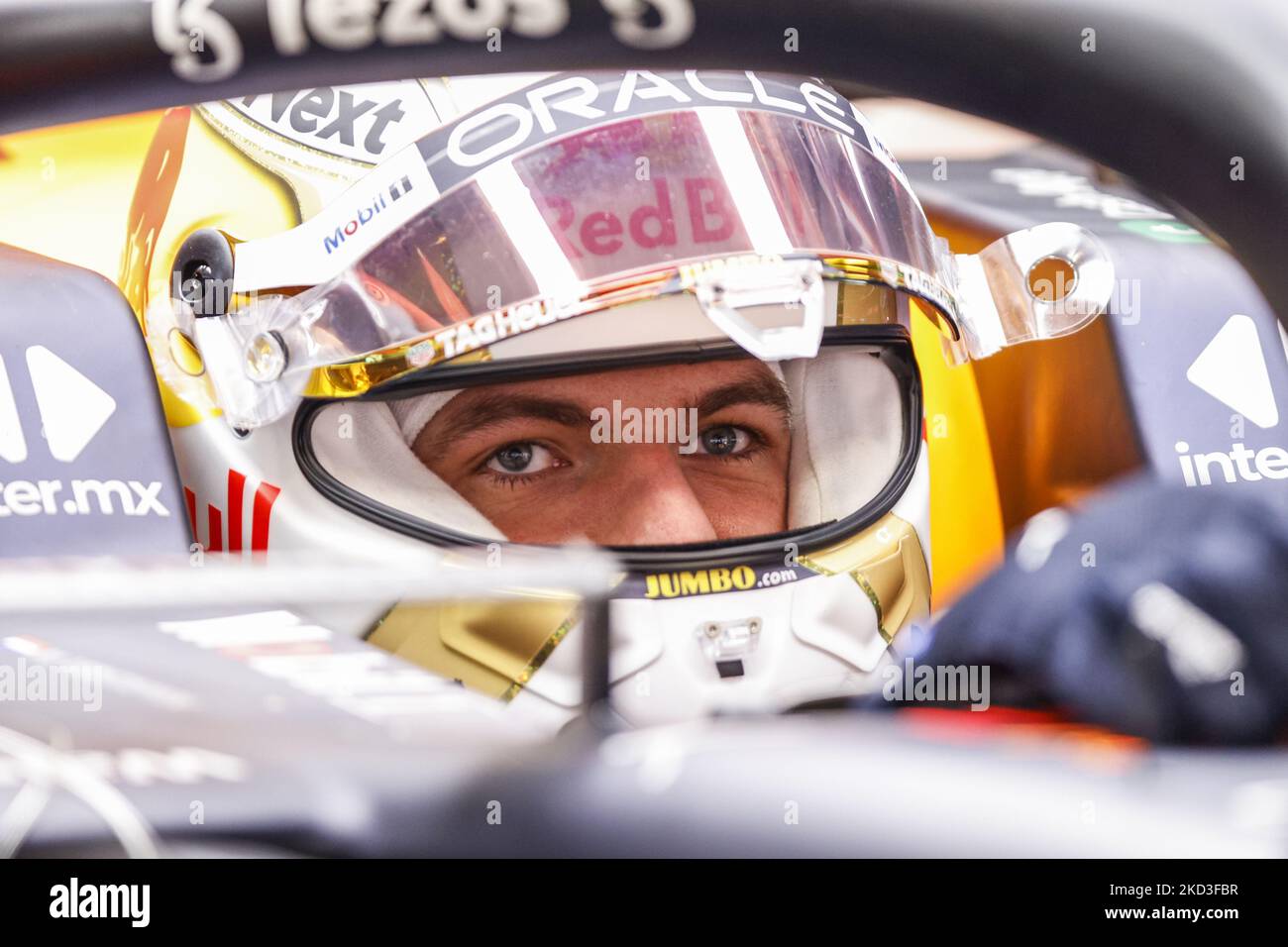 Max Verstappen, Oracle Red Bull Racing, ritratto durante i test invernali di Formula 1 sul circuito di Barcellona - Catalunya il 25 febbraio 2022 a Barcellona, Spagna. (Foto di Xavier Bonilla/NurPhoto) Foto Stock