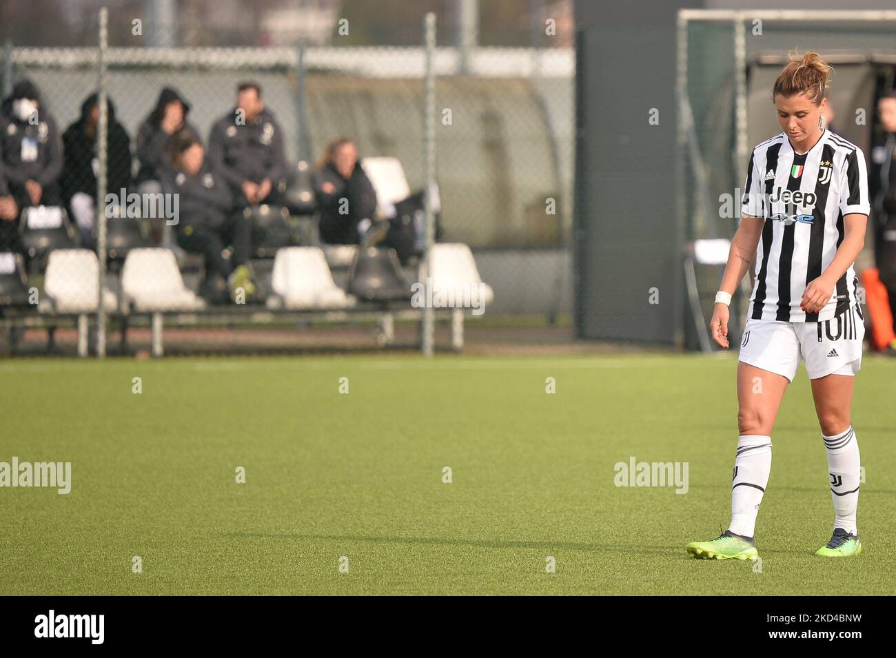 Cristiana Girelli di Juventus delusione durante la Women Serie Un match tra Juventus e COME Roma il 05 marzo 2022 a Vinovo, Italia. (Foto di Alberto Gandolfo/NurPhoto) Foto Stock