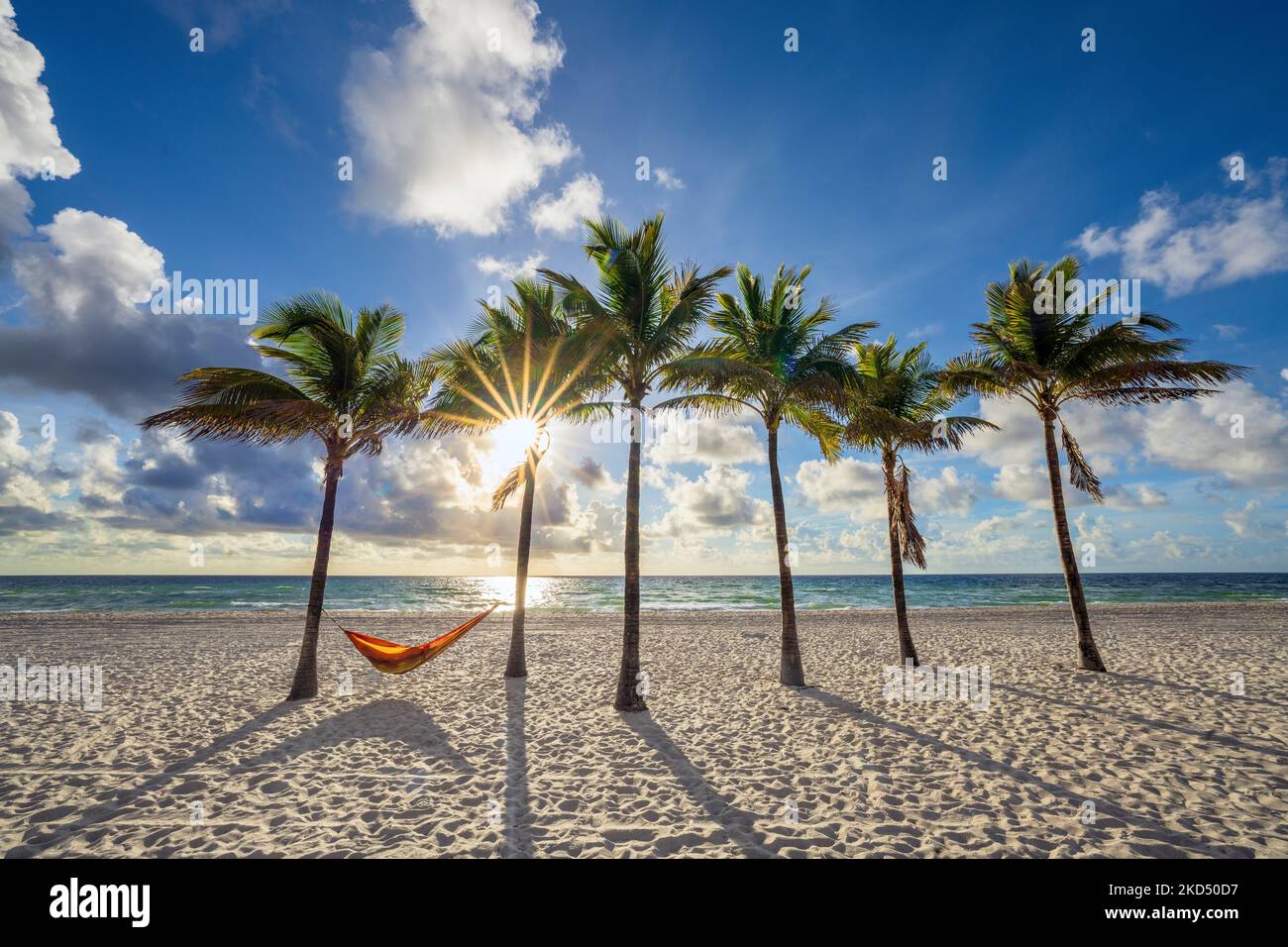 Hollywood Beach, Miami di prima mattina, Florida del Sud, Stati Uniti Foto Stock