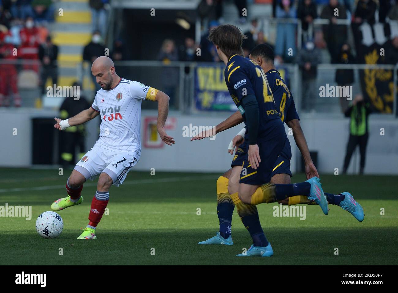 Luca Parodi di US Alessandria Calcio durante la Serie B Football Match tra Frosinone Calcio e US Alessandria, allo Stadio Benito Stirpe, il 12 marzo 2022, a Frosinone (Foto di Alberto Gandolfo/NurPhoto) Foto Stock