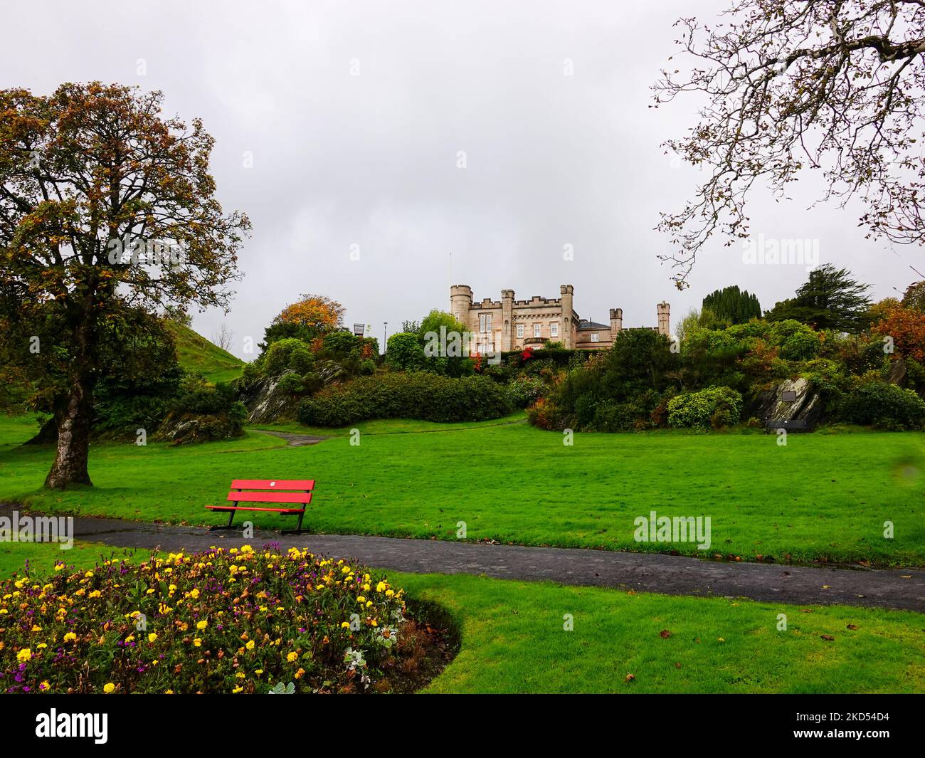 Parco pubblico e residenza baronale, museo, costruito da James Ewing, Lord Provost di Glasgow, nel 1824 dopo aver acquistato il sito del vecchio castello di Dunoon. Foto Stock