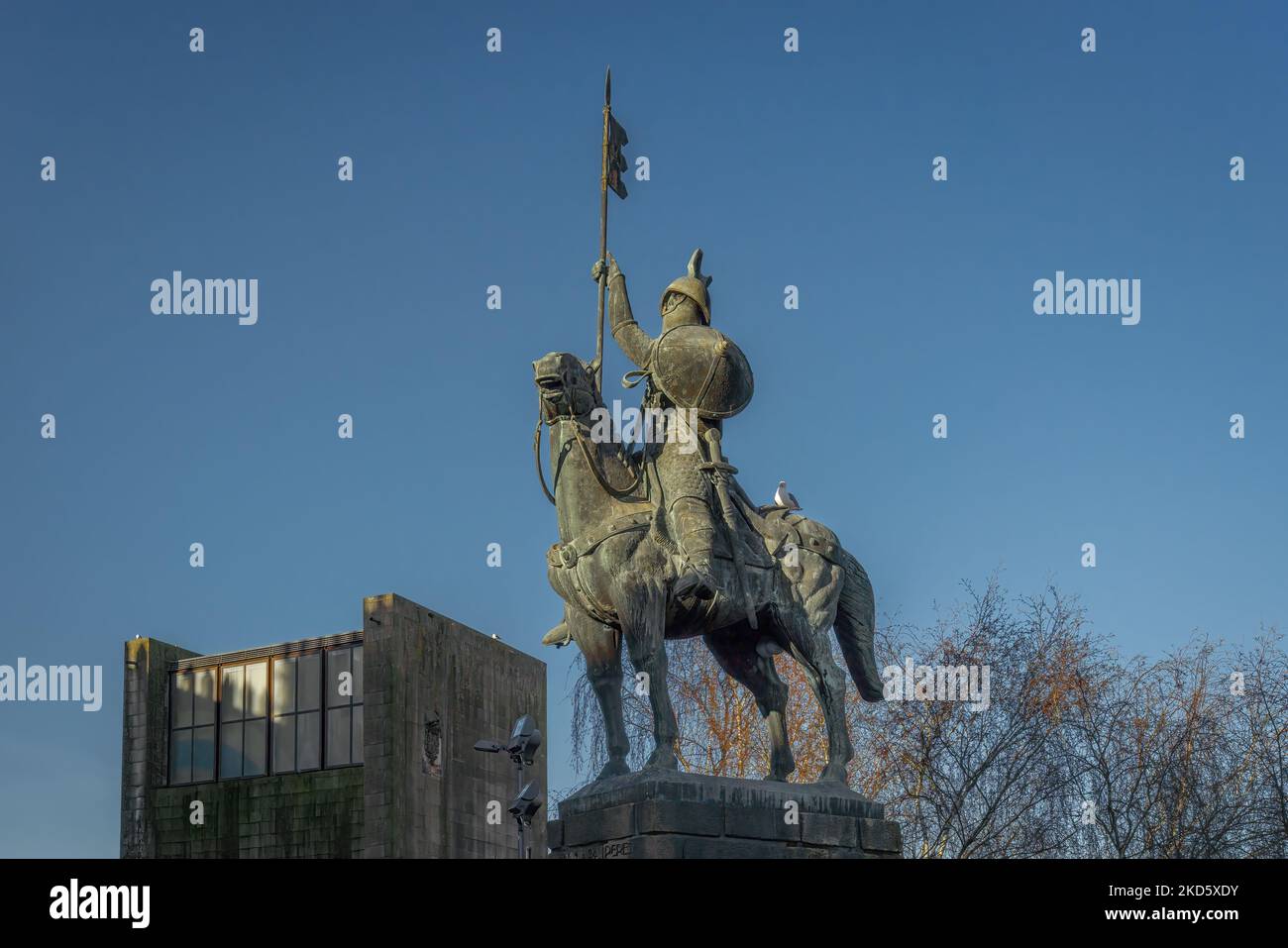 Statua di Vimara Peres - Porto, Portogallo Foto Stock