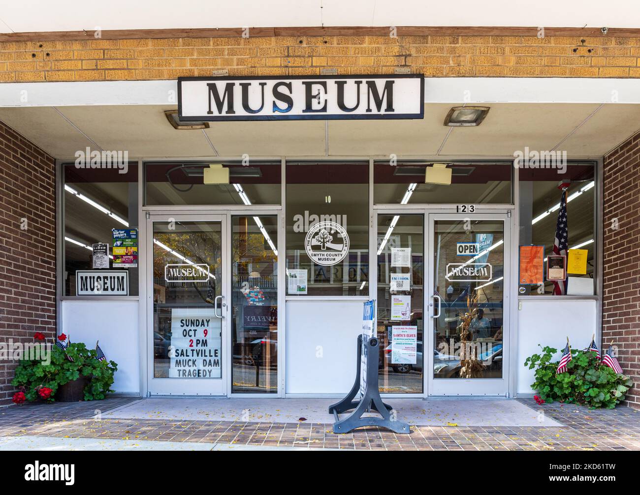 MARION, Virginia., USA-15 OTTOBRE 2022: The Holston River Heritage Center, Smyth County Museum. Ingresso e segnaletica. Foto Stock