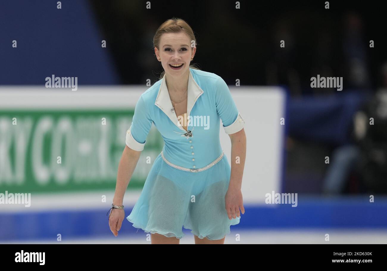 Ekaterina Kurakova dalla Polonia durante la finale di Womens, al Sud de France Arena, Montpellier, Francia il 25 marzo 2022. (Foto di Ulrik Pedersen/NurPhoto) Foto Stock