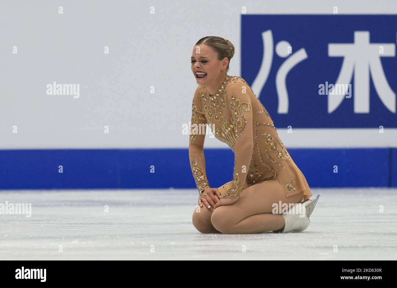 Loena Hendrickx dal Belgio durante la finale di Womens, al Sud de France Arena, Montpellier, Francia il 25 marzo 2022. (Foto di Ulrik Pedersen/NurPhoto) Foto Stock