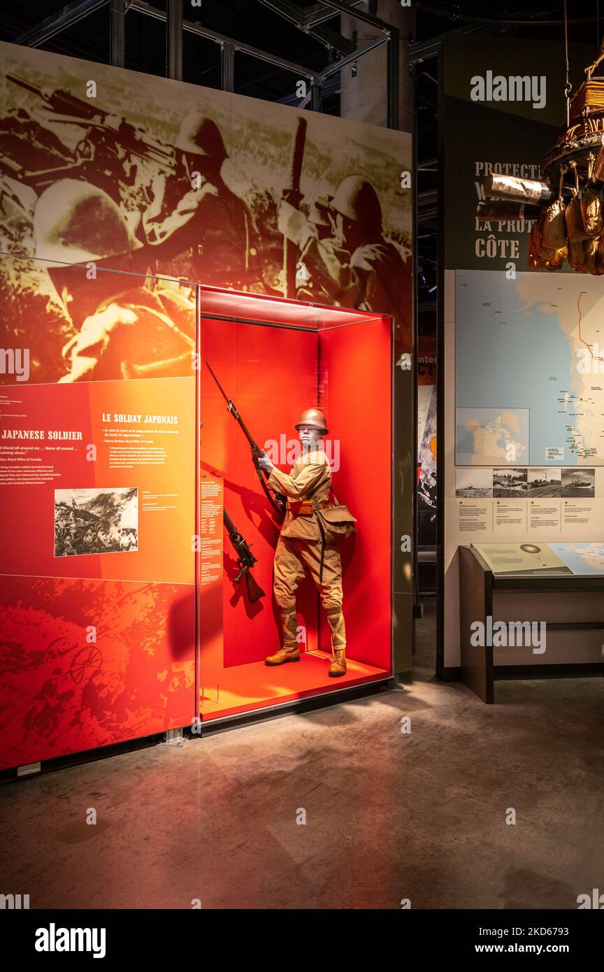 Ottawa, Ontario - 20 ottobre 2022: Mostre all'interno del Canadian War Museum di Ottawa. Foto Stock