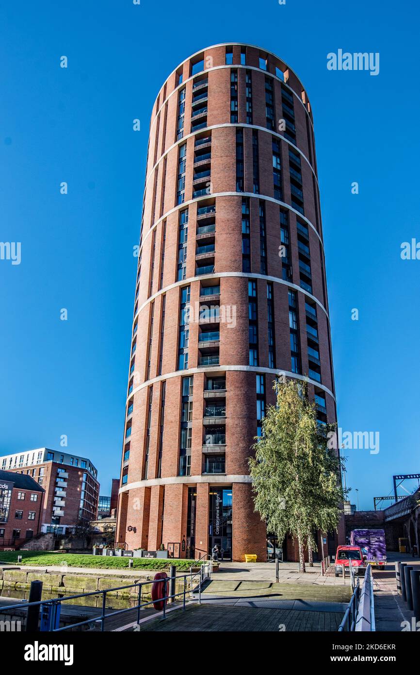 Candle House Granary Wharf, Candle House è uno degli edifici più prestigiosi di Leeds Foto Stock