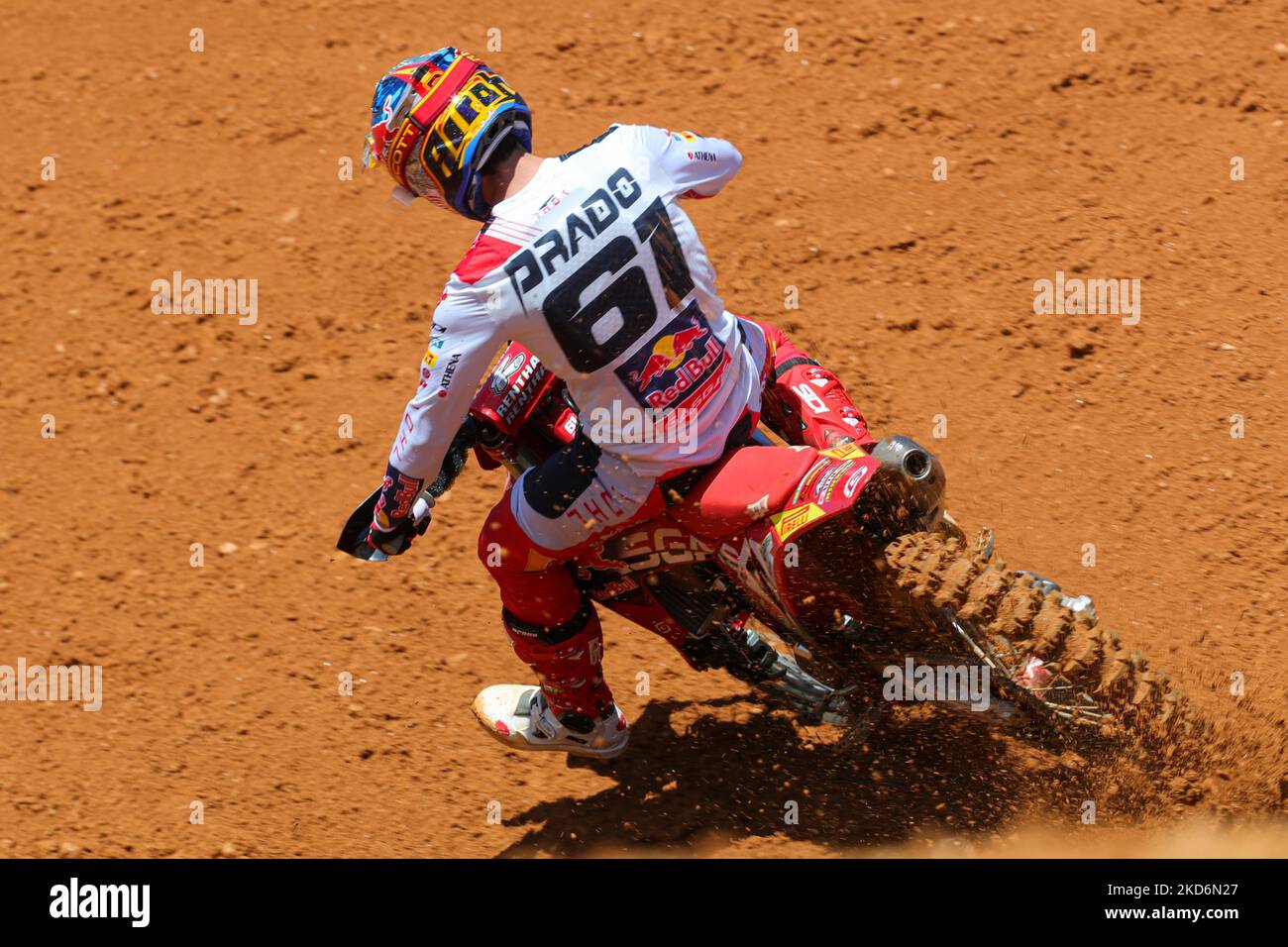 Prado Jorge #61 (ESP) a Gasgas della Red Bull Gasgas Factory Racing in azione durante il Portogallo MXGP 2022 il 3 aprile 2022 ad Agueda, Portogallo. (Foto di Paulo Oliveira / NurPhoto) Foto Stock