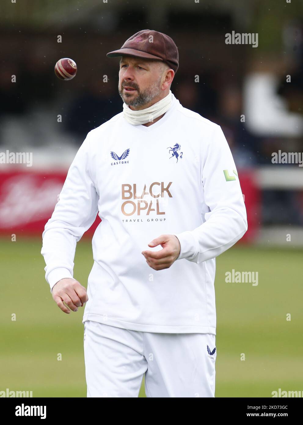 Darren Stevens del Kent CCC durante il campionato della contea - Divisione uno (giorno 1 di 4) tra l'Essex CCC contro il Kent CCC presso il Cloud County Ground, Chelmsford il 07th aprile , 2022 (Photo by Action Foto Sport/NurPhoto) Foto Stock