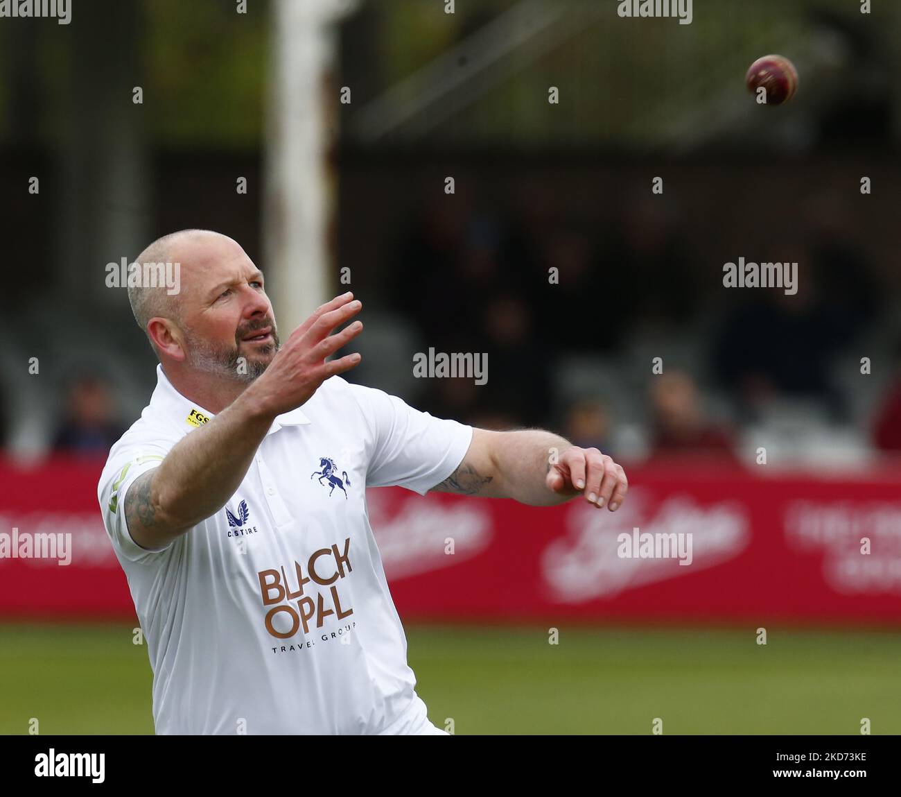 Darren Stevens del Kent CCC durante il campionato della contea - Divisione uno (giorno 1 di 4) tra l'Essex CCC contro il Kent CCC presso il Cloud County Ground, Chelmsford il 07th aprile , 2022 (Photo by Action Foto Sport/NurPhoto) Foto Stock