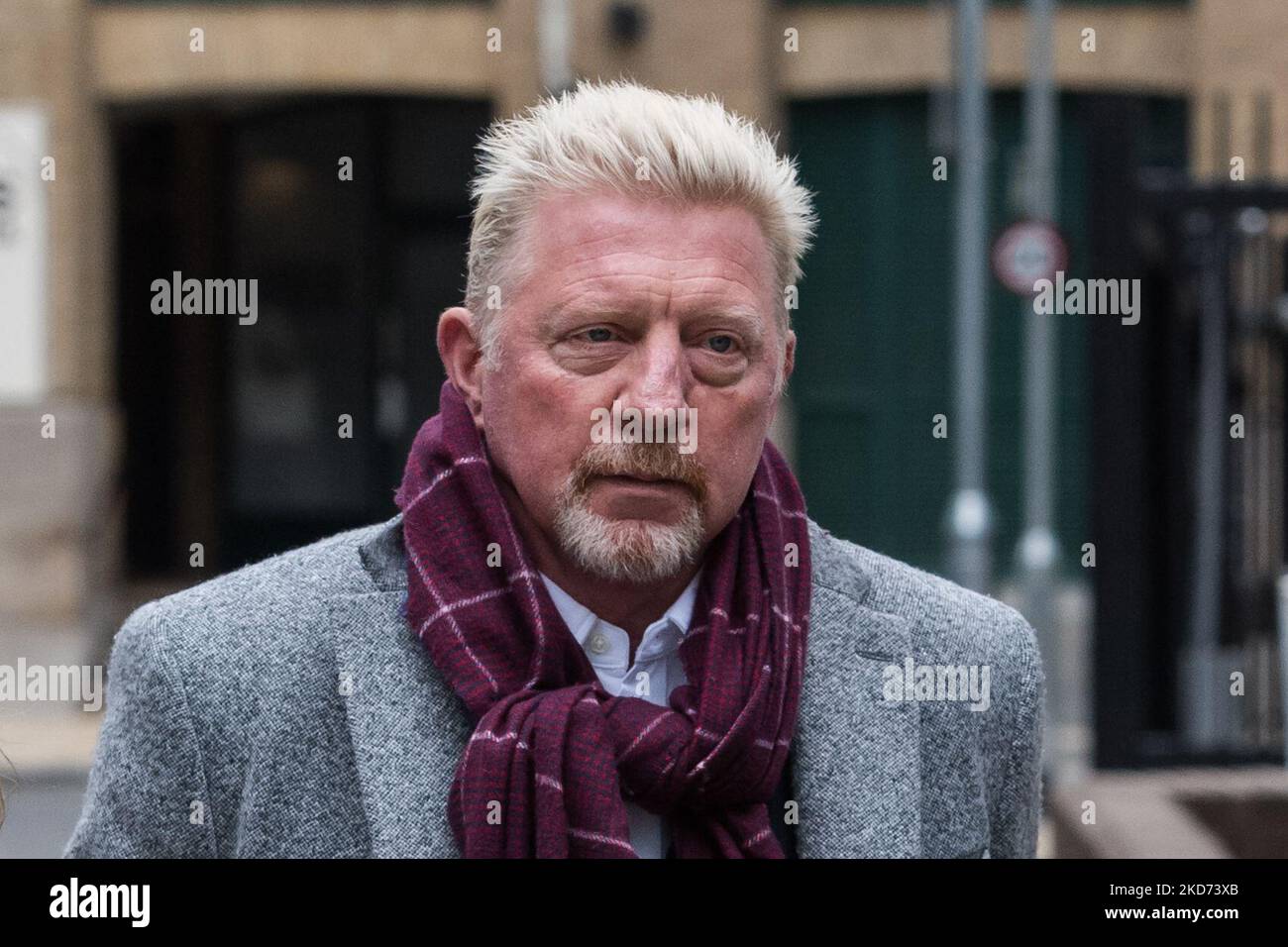 LONDRA, REGNO UNITO - 08 APRILE 2022: L'ex tennista Boris Becker arriva al Southwark Crown Court, mentre la giuria dovrebbe continuare a deliberare sui verdetti nel suo processo per presunto occultamento di beni, tra cui medaglie, trofei di Wimbledon e proprietà da fiduciari fallimentari il 08 aprile 2022 a Londra, Inghilterra. (Foto di Wiktor Szymanowicz/NurPhoto) Foto Stock