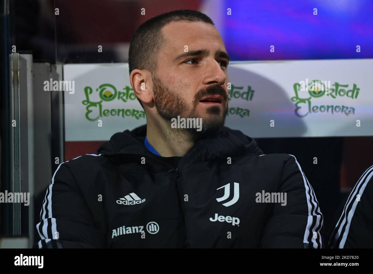 Ritratto di Bonucci (Juventus) durante il calcio italiano Serie A match Cagliari Calcio vs Juventus FC il 09 aprile 2022 all'Arena Sardegna di Cagliari (Photo by Gianluca Ricci/LiveMedia/NurPhoto) Foto Stock