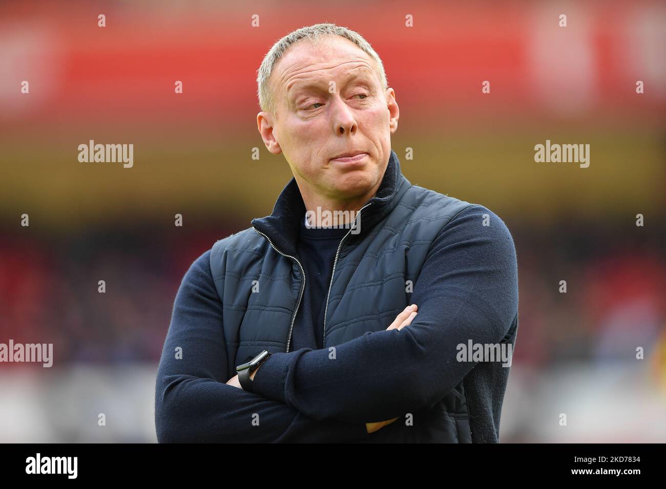 Steve Cooper, allenatore capo della Foresta di Nottingham durante la partita del Campionato Sky Bet tra la Foresta di Nottingham e Birmingham City al City Ground, Nottingham, sabato 9th aprile 2022. (Foto di Jon Hobley/MI News/NurPhoto) Foto Stock