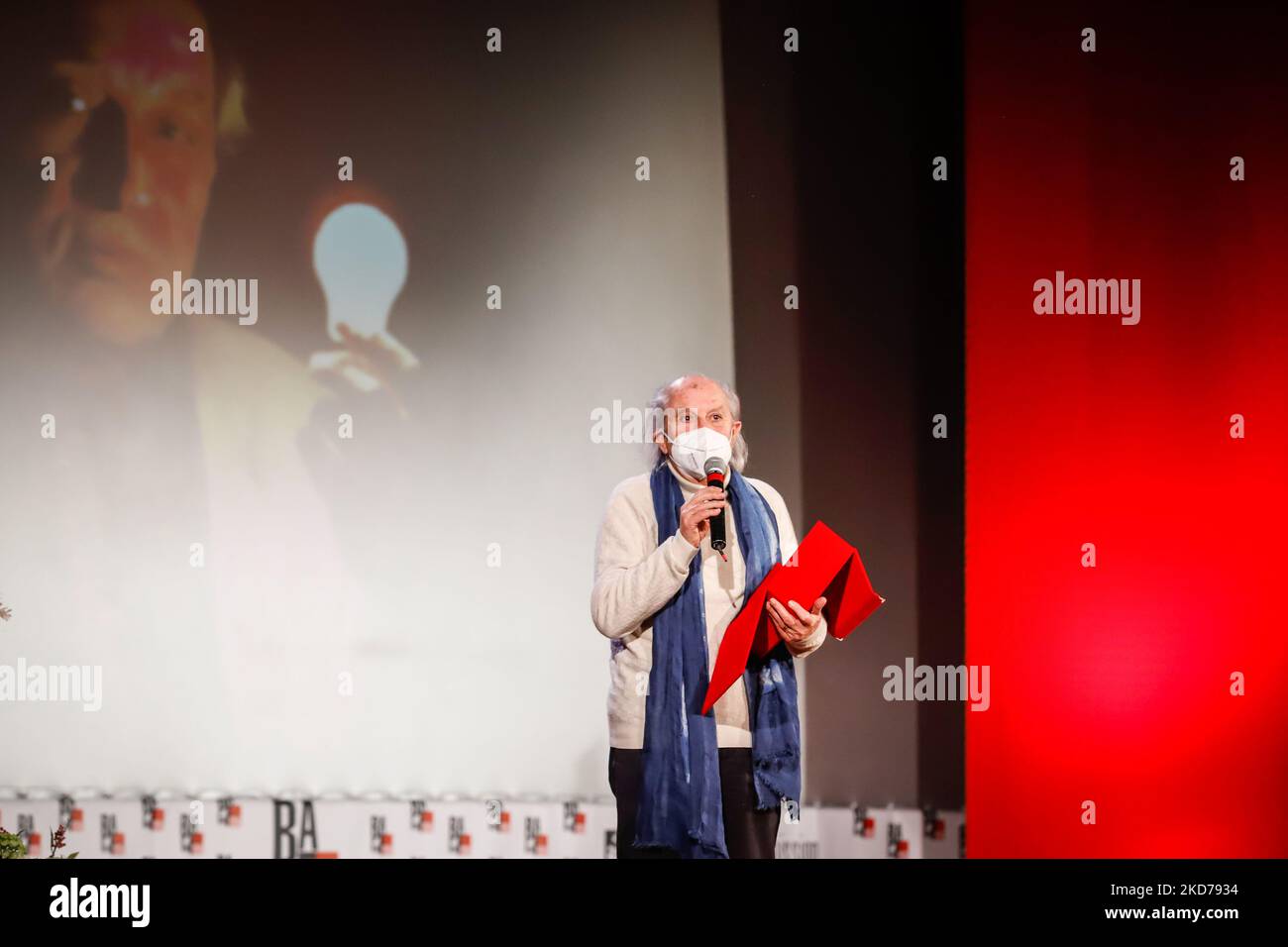 Vittorio Storaro, direttore italiano della fotografia, vincitore di tre Oscar durante la cerimonia di premiazione Busto Arsizio Film Festival 2022 (Baff) il 09 aprile 2022 al Busto Arsizio di Busto Arsizio (Foto di Roberta Corradin/LiveMedia/NurPhoto) Foto Stock