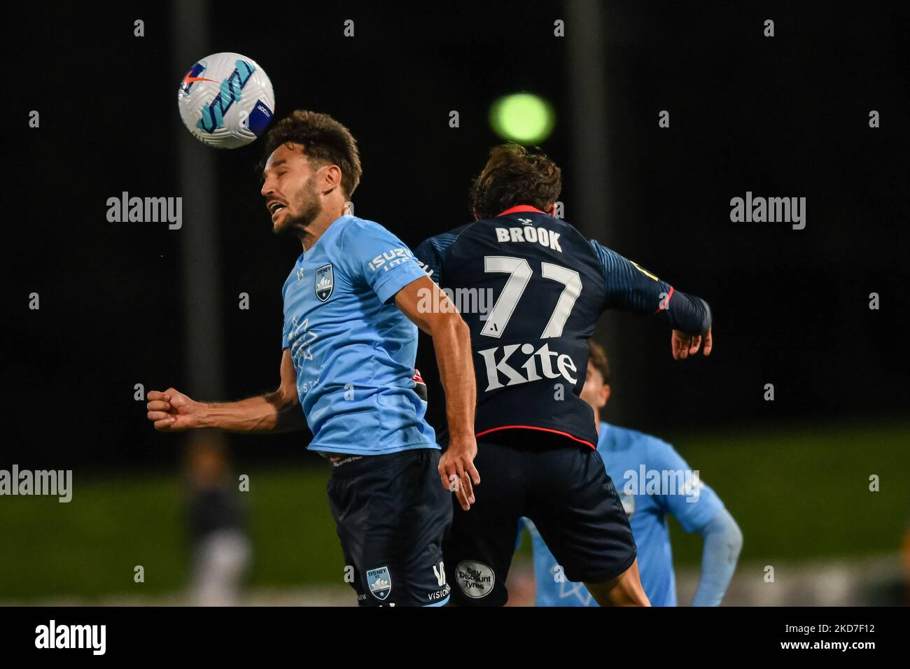Durante la partita A-League tra il Sydney FC e l'Adelaide United FC al Nestrata Jubilee Stadium, il 12 aprile 2022, a Sydney, Australia. Foto Stock Durante la partita A-League tra il Sydney FC e l'Adelaide United FC al Nestrata Jubilee Stadium, il 12 aprile 2022, a Sydney, Australia. Foto Stock