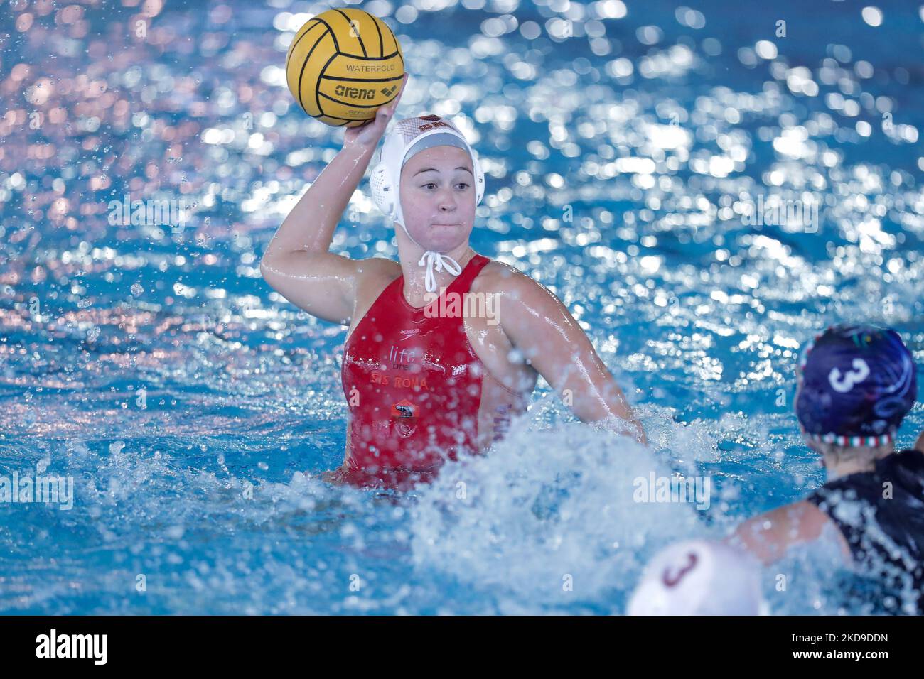 Sofia Giustini (SIS Roma) durante la Waterpolo Italian Series A1 Women Match Semifinal - SIS Roma vs Ekipe orizzonte il 07 maggio 2022 al Polo Acquatico Frecciarossa di Roma (Foto di Luigi Mariani/LiveMedia/NurPhoto) Foto Stock