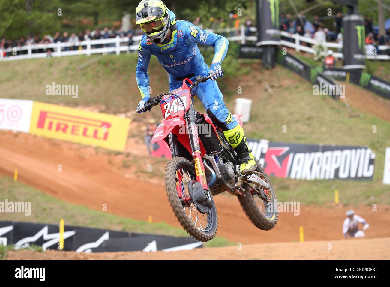 243 TIM GAJSER (HRC Honda Racing) in occasione del Motocross 2022 MXGP d'Italia il 07 maggio 2022 al Parco Maggiora di Maggiora (NO) (Photo by Valerio Origo/LiveMedia/NurPhoto) Foto Stock