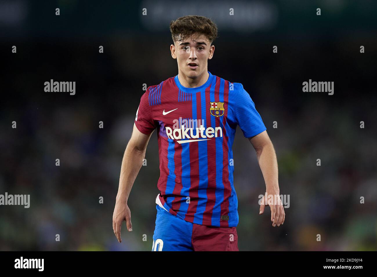 Gavi di Barcellona durante la partita la Liga Santander tra Real Betis e FC Barcelona all'Estadio Benito Villamarin il 7 maggio 2022 a Siviglia, Spagna. (Foto di Jose Breton/Pics Action/NurPhoto) Foto Stock