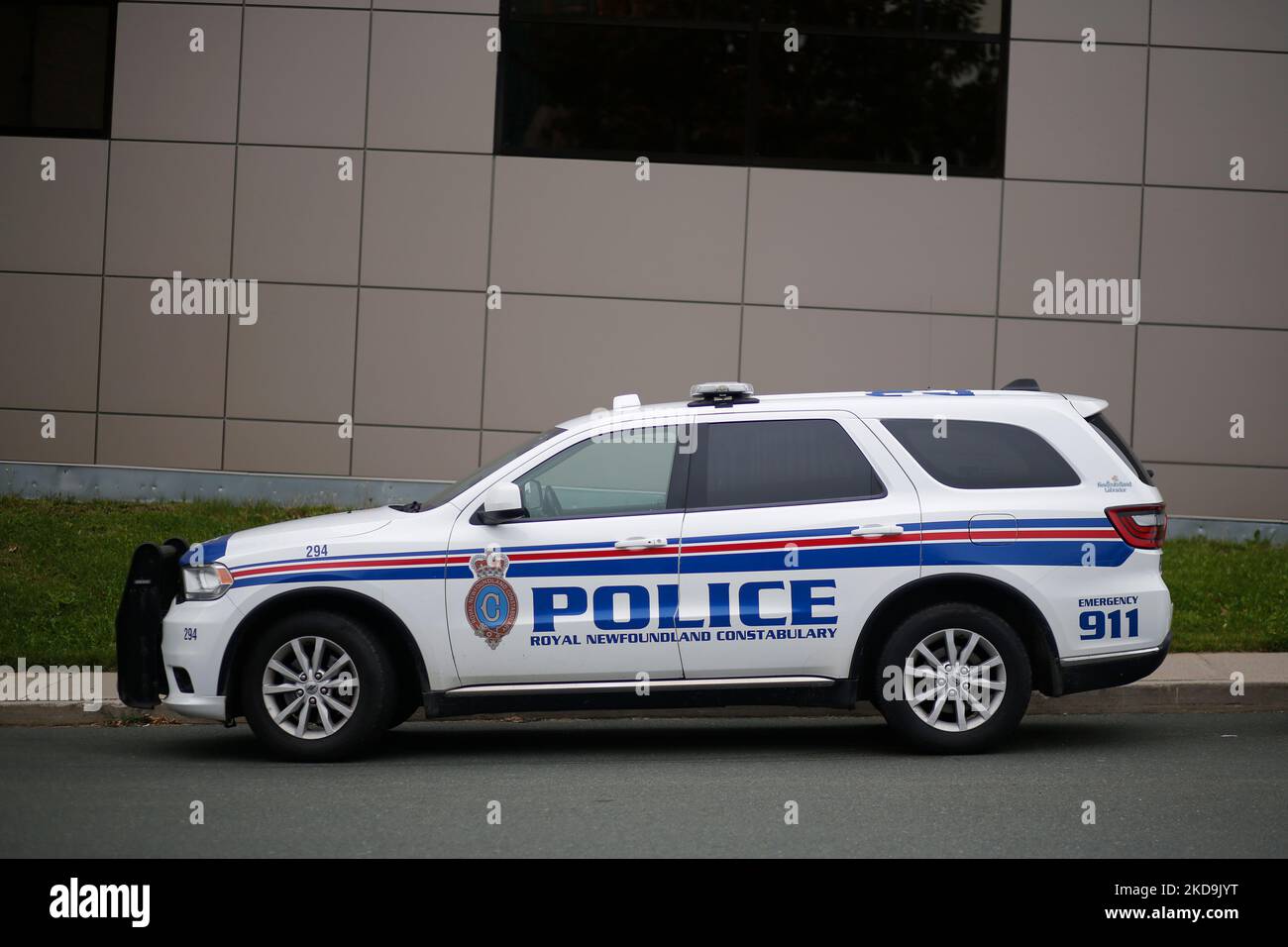Quella delle vetture di pattuglia marcate del servizio di polizia per Terranova e Labrador, presa il 8 ottobre 2022, a St. John's. Foto Stock