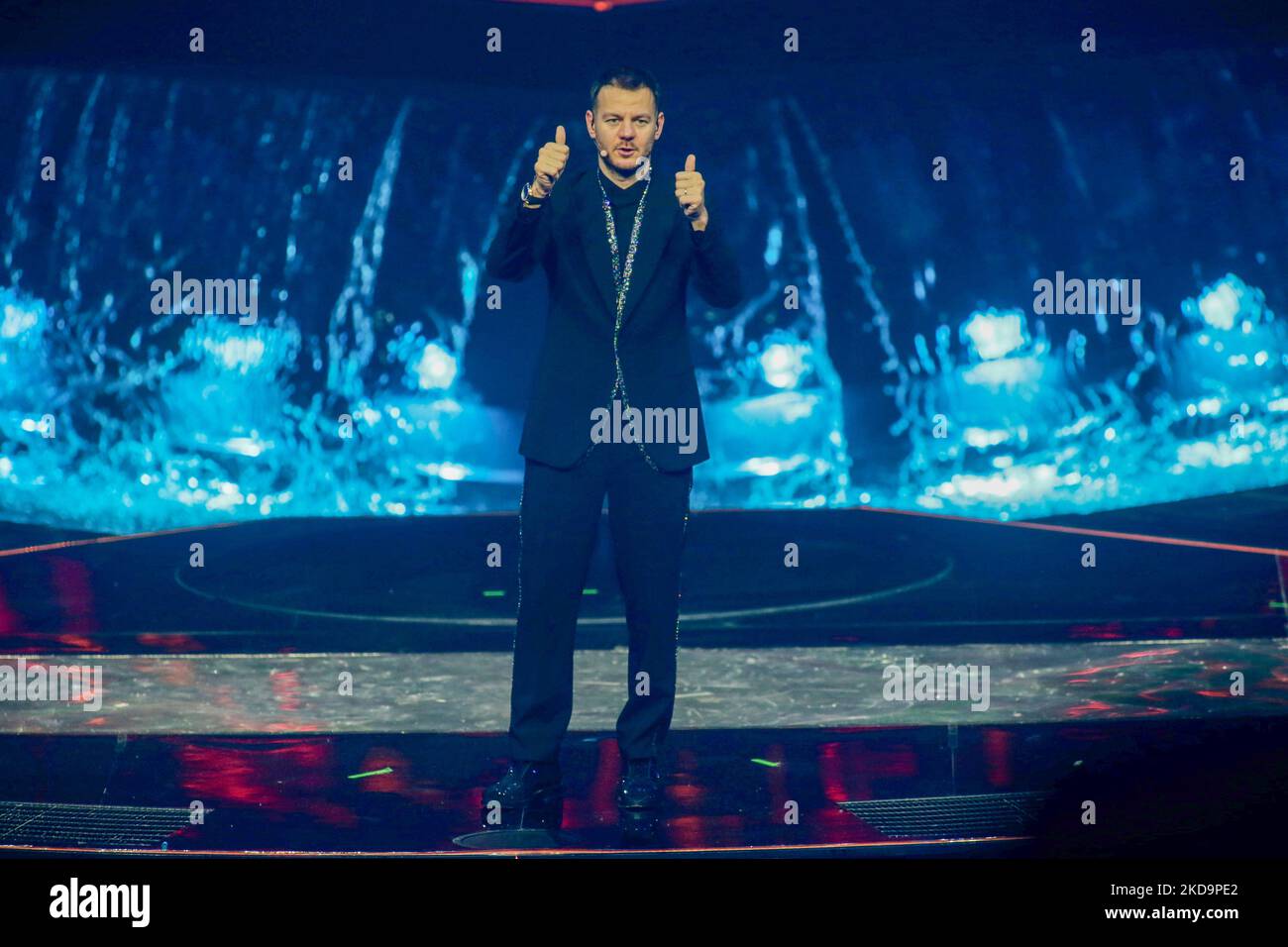 Alessandro Catelan durante il Concorso Eurvision Song 2022, seconda semifinale - prova di vestito il 11 maggio 2022 a pala Olimpico a Torino. (Foto di Nderim Kaceli/LiveMedia/NurPhoto) Foto Stock