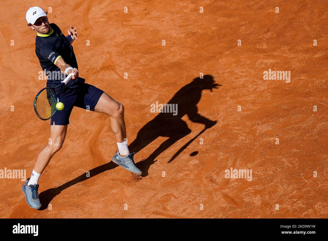 Casper Ruud in azione durante la partita internazionale BNL D'Italia 2022 tra Denis Shapalov e Casper Ruud - Day Six il 13 maggio 2022 al Foro Italico di Roma. (Foto di Giuseppe Maffia/NurPhoto) Foto Stock