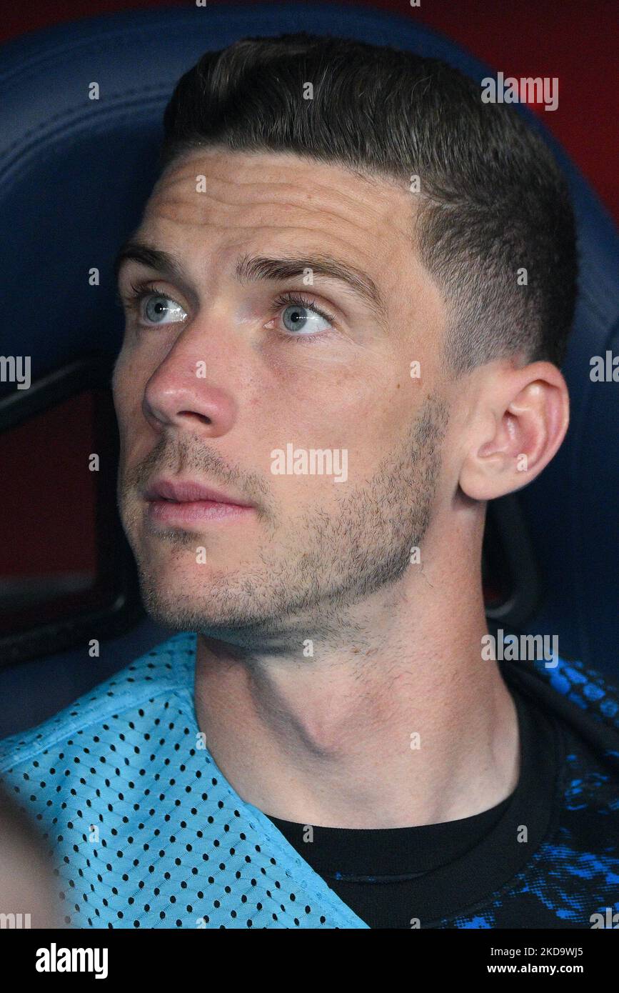 Robin Gosens del FC Internazionale si presenta durante la finale della Coppa Italia tra Juventus FC e FC Internazionale il 11 maggio 2022 a Roma. (Foto di Giuseppe Maffia/NurPhoto) Foto Stock