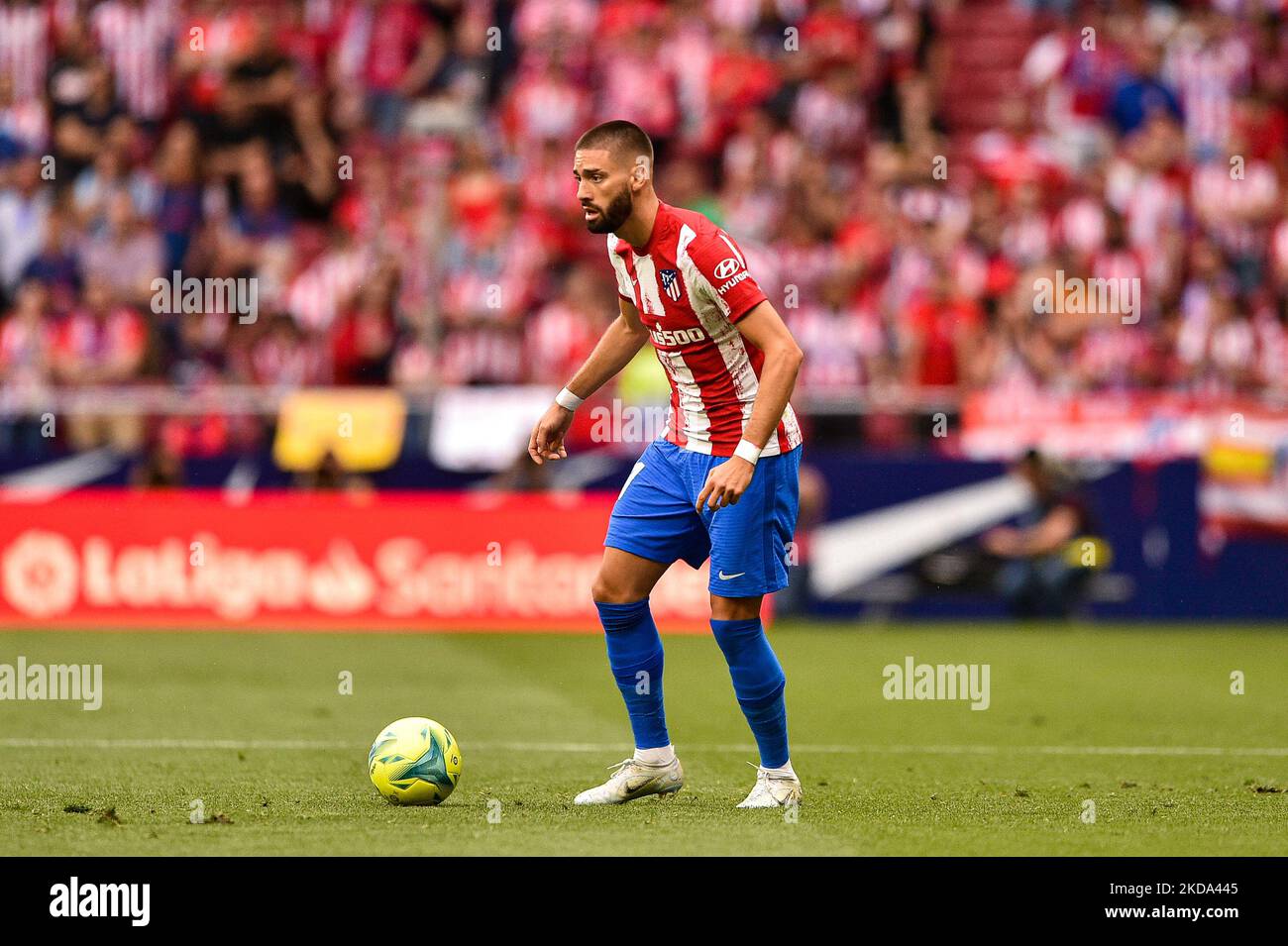 Yannick Carrasco durante la Liga match tra Atletico de Madrid e Sevilla FC a Wanda Metropolitano il 15 maggio 2022 a Madrid, Spagna. (Foto di Rubén de la Fuente Pérez/NurPhoto) Foto Stock