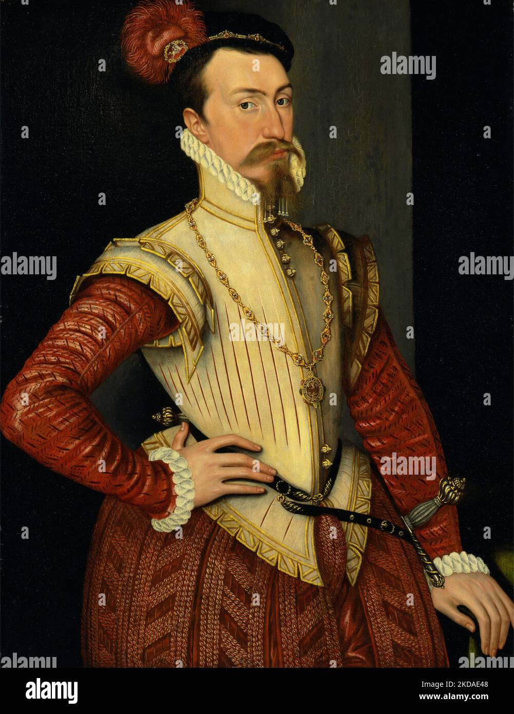 Robert Dudley, primo conte di Leicester (1532/3–1588) di Steven van der Meulen. CA. 1565 Foto Stock