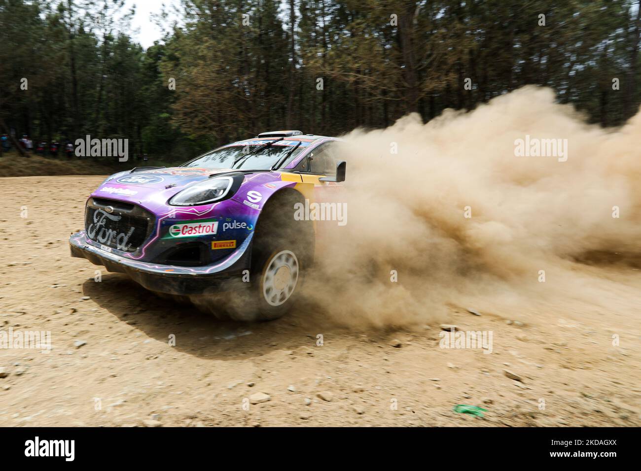 Craig BREEN (IRL) e Paul NAGLE (IRL) in FORD Puma Rally1 del team M-SPORT FORD WORLD RALLY in azione durante il SS6 - Gois del WRC Vodafone Rally Portogallo 2022 a Matosinhos - Portogallo, il 20 maggio 2022. (Foto di Paulo Oliveira / NurPhoto) Foto Stock