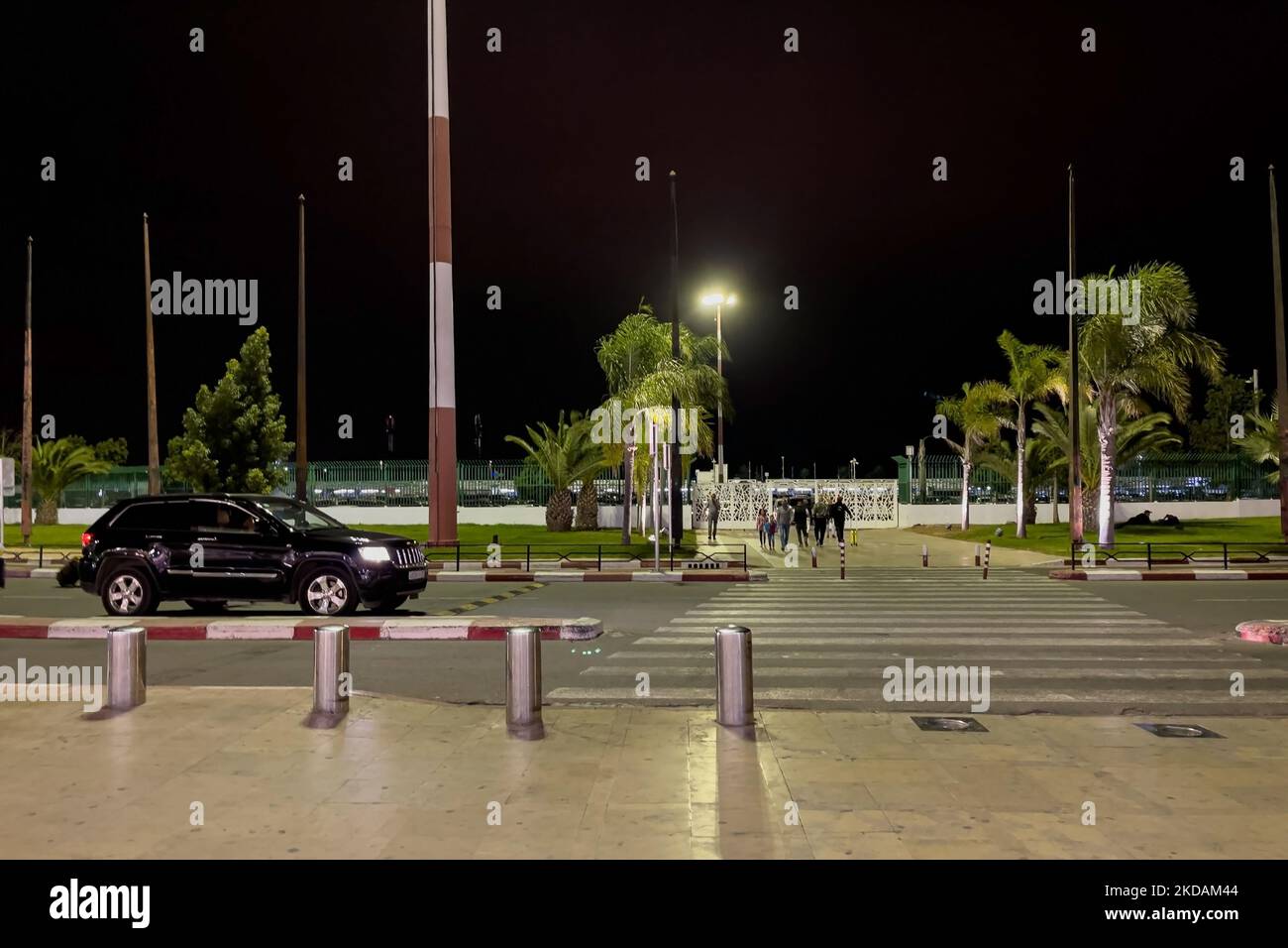 L'esterno dell'aeroporto internazionale Mohammed V. Foto Stock