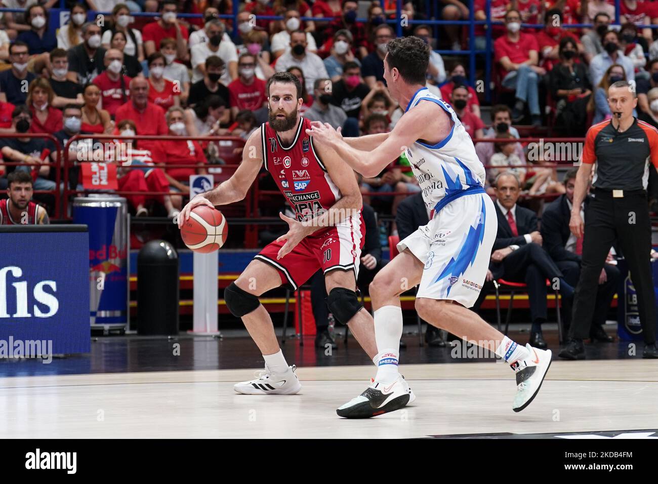 Gigi Datome (AX Armani Exchange Olimpia Milano) durante il Campionato Italiano Basket Serie A Play Off Semifinal - Armani Exchange Olimpia Milano vs Dinamo Sassari il 28 maggio 2022 al Forum Assago di Milano (Photo by Simone Lucarelli/LiveMedia/NurPhoto) Foto Stock