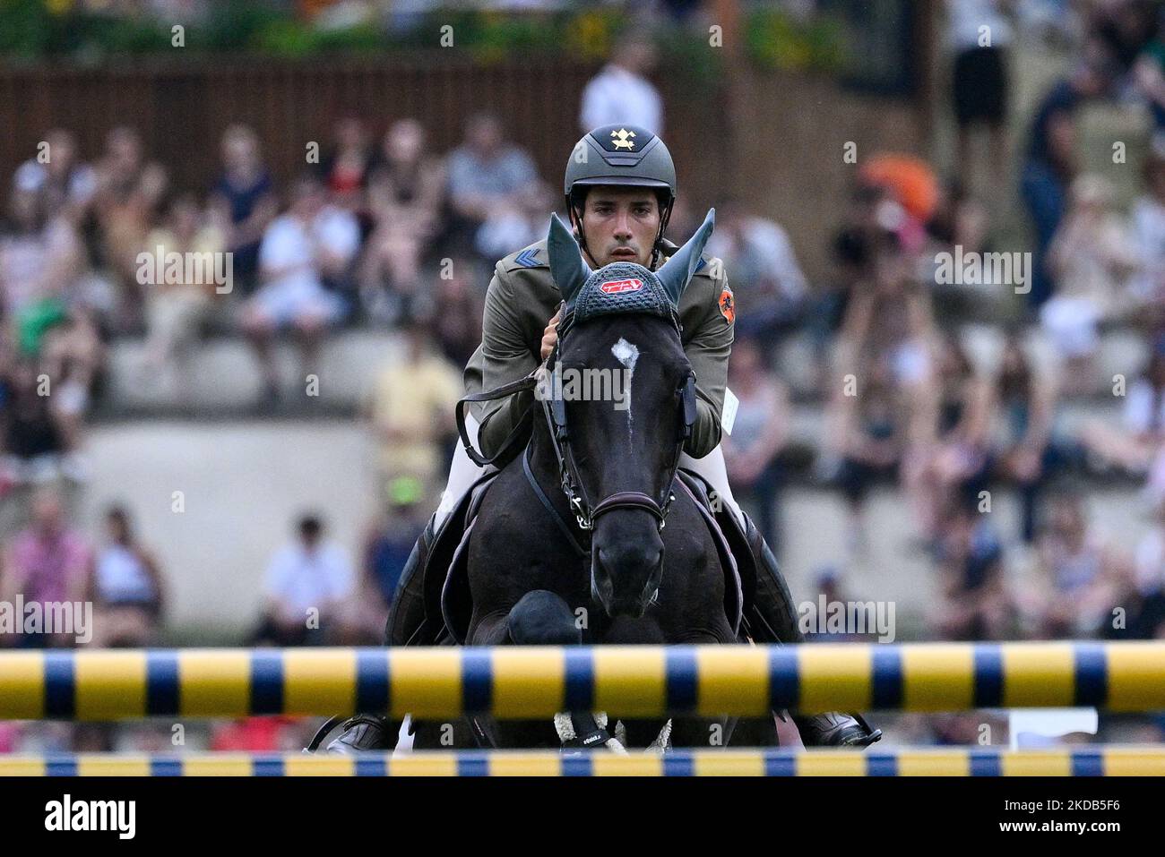 Guido Franchi (ITA) durante il Premio 9 - sei bar loro piana del 89th CSIO Roma 2022 a Piazza di Siena a Roma il 28 maggio 2022 (Foto di Fabrizio Corradetti/LiveMedia/NurPhoto) Foto Stock Guido Franchi (ITA) durante il Premio 9 - sei bar loro piana del 89th CSIO Roma 2022 a Piazza di Siena a Roma il 28 maggio 2022 (Foto di Fabrizio Corradetti/LiveMedia/NurPhoto) Foto Stock